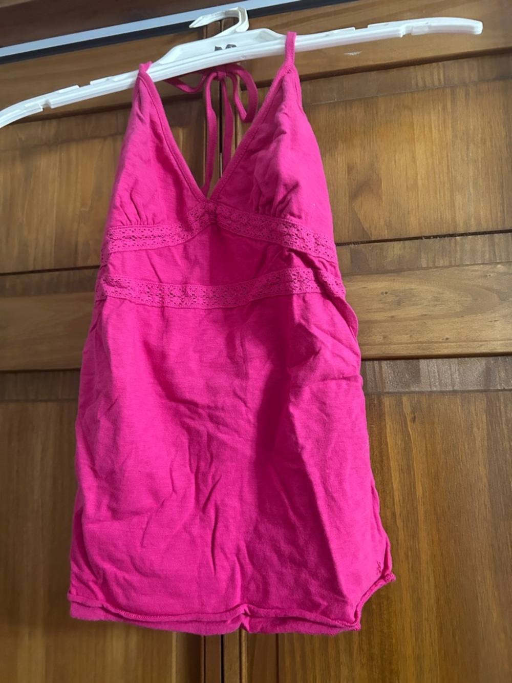 American Eagle Outfitters Bright Pink Halter Top